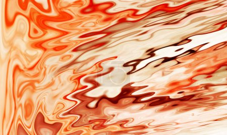 Photo for Abstract background of gradient orange and brown 3D spreading liquid texture - Royalty Free Image