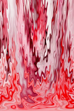 Abstract background of gradient red and maroon 3D spreading liquid texture
