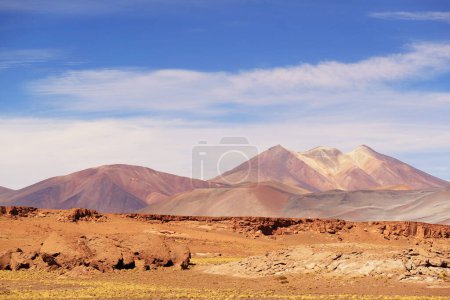 Fantastic Hight Plateau of Los Flamencos National Reserve National Park, Atacama Desert, Chilean Altipano, Chile, South America