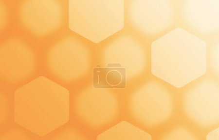 Photo for Illustration of Gradient Orange 3D Hexagon Pattern for Abstract Background - Royalty Free Image