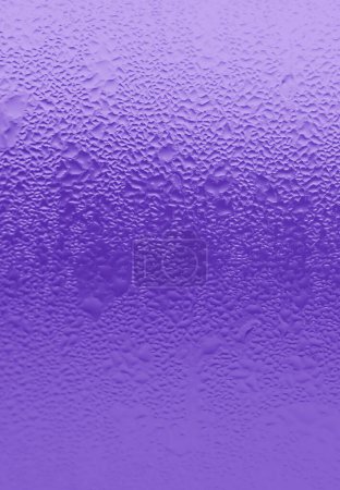 Closeup of Amazing Condensation Texture on a Chilled Gradient Purple Blue Glass