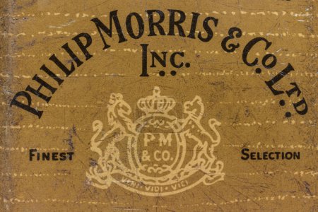 Photo for Indianapolis - Circa January 2023: Legacy Philip Morris cigarette package. Philip Morris USA makes Marlboro cigarettes and is a division of Altria. - Royalty Free Image