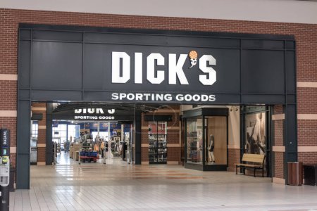Photo for Lafayette - Circa February 2023: Dick's Sporting Goods retail location. Dick's Sporting Goods retails athletic apparel, footwear, and equipment for sports. - Royalty Free Image