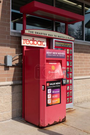 Photo for Anderson - Circa March 2023: RedBox Retail Kiosk. RedBox rents DVDs, Blu-Ray and Video Game Discs. - Royalty Free Image