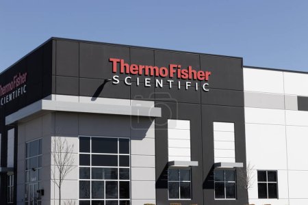 Photo for Indianapolis - Circa March 2023: Thermo Fisher Scientific location. Thermo Fisher offers controlled and sustained release solid oral dosage forms. - Royalty Free Image