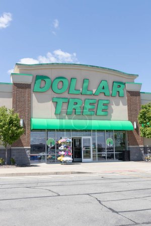 Photo for Warsaw - Circa May 2023: Dollar Tree Discount Store. Dollar Tree offers an eclectic mix of products for a dollar and a quarter. - Royalty Free Image