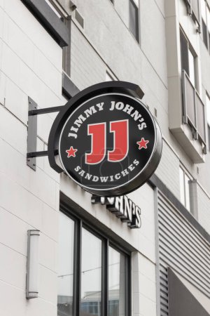 Photo for Cincinnati - Circa May 2023: Jimmy John's Gourmet Sandwich Restaurant. Jimmy John's is known for their fast delivery. - Royalty Free Image