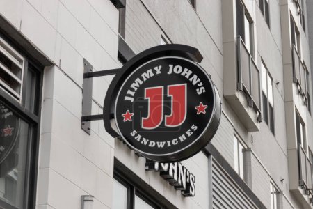Photo for Cincinnati - Circa May 2023: Jimmy John's Gourmet Sandwich Restaurant. Jimmy John's is known for their fast delivery. - Royalty Free Image
