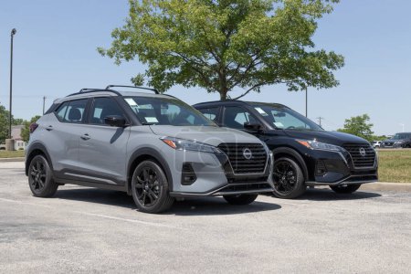 Photo for Fishers - Circa May 2023: Nissan Kicks Crossover SUV display at a dealership. Nissan offers the Kicks in S, SV, and SR models. - Royalty Free Image