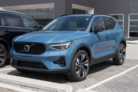 Photo for Indianapolis - July 4, 2023: Volvo XC40 display at a dealership. Volvo offers the XC40 in Core, Plus, and Ultimate models. - Royalty Free Image