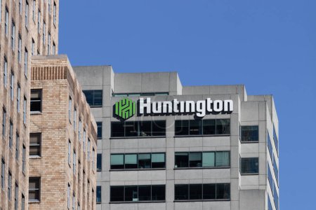 Photo for Cincinnati - September 1, 2023: Huntington National Bank branch. Huntington Bancshares operates banking offices primarily in the Midwest. - Royalty Free Image