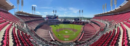 Photo for Cincinnati - May 29, 2022: Great American Ball Park panorama, home of the Cincinnati Reds. GABP replaced multi-purpose Riverfront Stadium in 2003. - Royalty Free Image