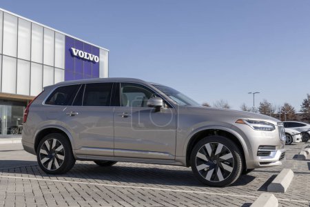 Photo for Indianapolis - November 12, 2023: Volvo XC90 Recharge Plug-In Hybrid display at a dealership. Volvo offers the XC90 in Core, Plus, and Ultimate models. - Royalty Free Image