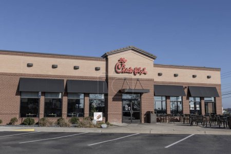 Photo for Mason - November 23, 2023: Chick-fil-A chicken restaurant. With its chicken meals and waffle potato fries, Chick-fil-A is wildly popular. - Royalty Free Image