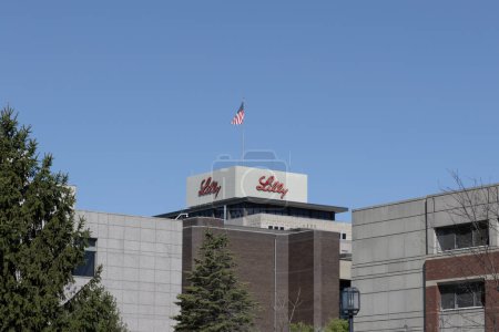 Photo for Indianapolis - April 13, 2024: Eli Lilly and Company World Headquarters. Lilly makes Medicines and Pharmaceuticals. - Royalty Free Image