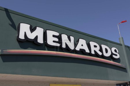 Photo for Indianapolis - April 13, 2024: Menards Home Improvement store. Menards sells assorted building materials, tools, and gardening supplies. - Royalty Free Image