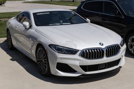 Photo for Lafayette - April 25, 2024: BMW Certified Pre-Owned M850i xDrive display. With pricing issues, BMW is selling used cars to meet demand. MY:2021 - Royalty Free Image