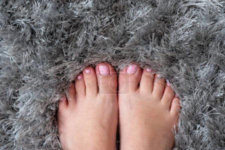 Photo for Closeup of feet and toes. Healthy bare feet and footcare concept - Royalty Free Image