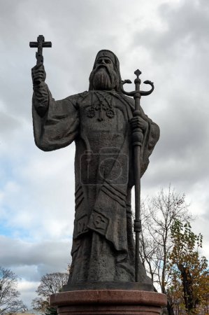 Photo for Monument of Metropolitan Eugene (Hakman), first Orthodox bishop of Bukovina and Dalmatia in Chernivtsi, Ukraine - Royalty Free Image