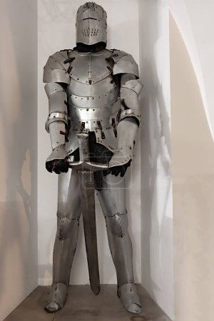 Room decoration depicting a full body armor suit