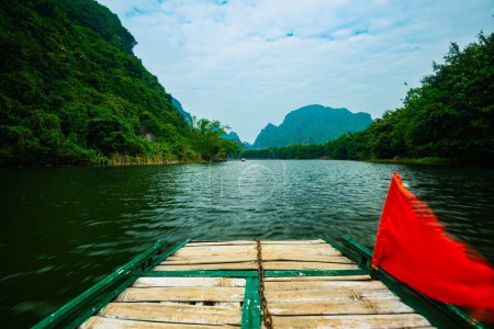 Photo for Boat riding activity in Trang An, Vietnam - Royalty Free Image