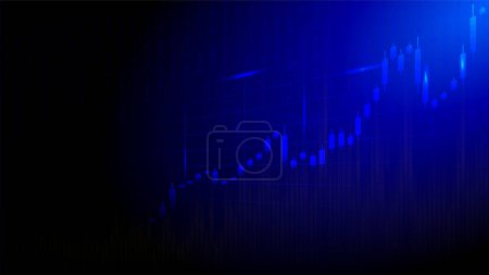 Photo for Stock market or forex trading candlestick graph in graphic design concept. - Royalty Free Image
