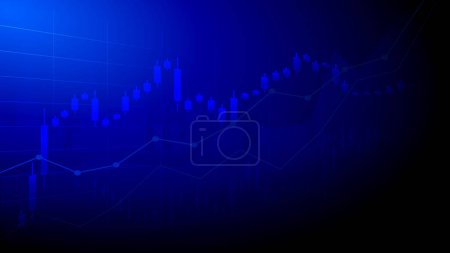 Photo for Stock market or forex trading investment graph in graphic design concept. - Royalty Free Image
