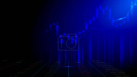 Photo for Stock market or forex trading investment graph in graphic design concept. - Royalty Free Image