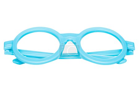 Photo for Blue frame eyeglasses isolated on white background - Royalty Free Image