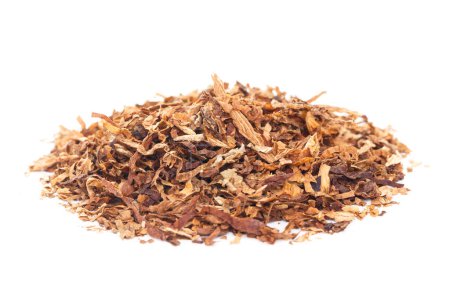 Photo for Dried smoking tobacco isolated on white background - Royalty Free Image