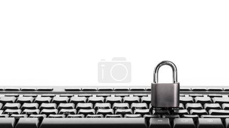 Photo for Padlock. Data security. Network protection. Internet security and data protection concept. Cyber data and information privacy. - Royalty Free Image