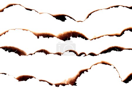 Foto de Papel quemado aislado sobre fondo blanco con ruta de recorte - Imagen libre de derechos