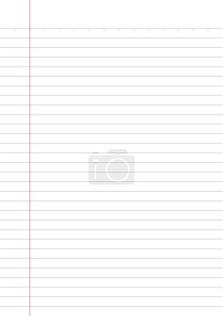 Photo for Notebook paper background. Lined notebook paper - Royalty Free Image