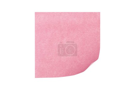 Foto de Papel rosa pegar nota sobre un fondo blanco con ruta de recorte - Imagen libre de derechos