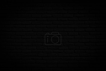 Photo for Abstract Black brick wall texture for background - Royalty Free Image