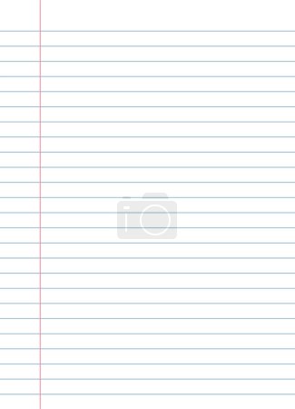 Notebook paper background. Lined notebook paper