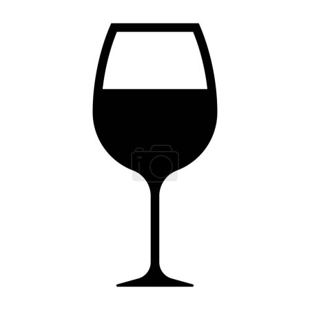 Illustration for Wine glass icon isolated on white background - Royalty Free Image