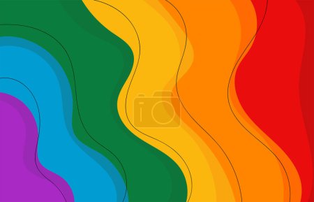 Ilustración de El mes del orgullo LGBT. Fondo, póster, postal, diseño de banner. - Imagen libre de derechos