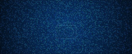 Téléchargez les illustrations : Digital technology background. Digital data square blue pattern pixel background - en licence libre de droit