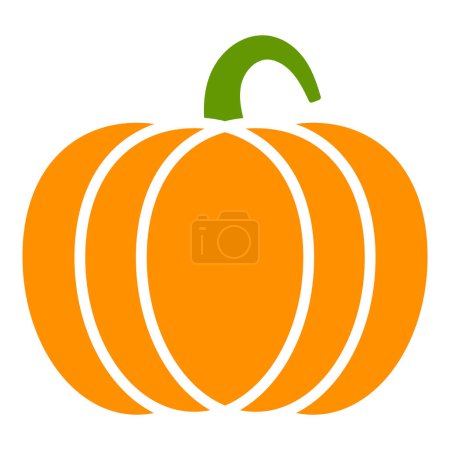 Pumpkin flat icons on a white background
