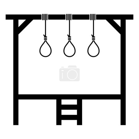 Gallows icon isolated on white background