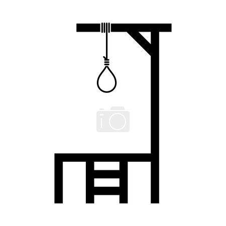 Gallows icon isolated on white background