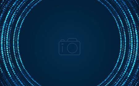 Illustration for Abstract blue background with dot pattern glowing - Royalty Free Image