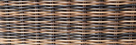 Photo for Panoramic image. Brown and black wicker of furniture for background - Royalty Free Image