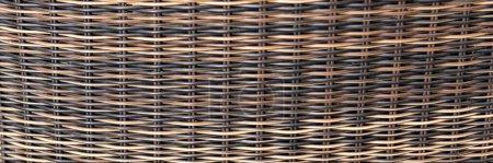 Photo for Panoramic image. Brown and black wicker of furniture for background - Royalty Free Image