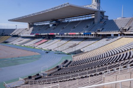 Téléchargez les photos : Une vue sur le stade Olimpic à Barcelone, Espagne - en image libre de droit