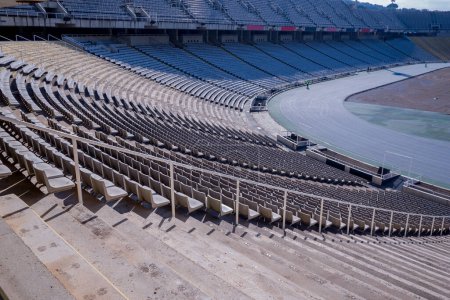 Foto de Vista del Estadio Olímpico de Barcelona, España - Imagen libre de derechos
