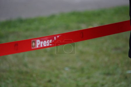 Photo for The red press line - Royalty Free Image