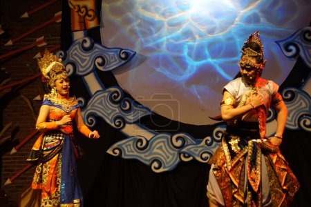 Foto de El teatro de kresnayana con el título Krishna harimurti (Krishna, maestro del líder). - Imagen libre de derechos