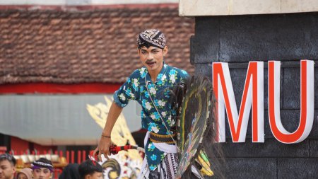 Photo for Jaranan dance, a traditional dance from Java. Jaranan comes from jaran which means horse - Royalty Free Image